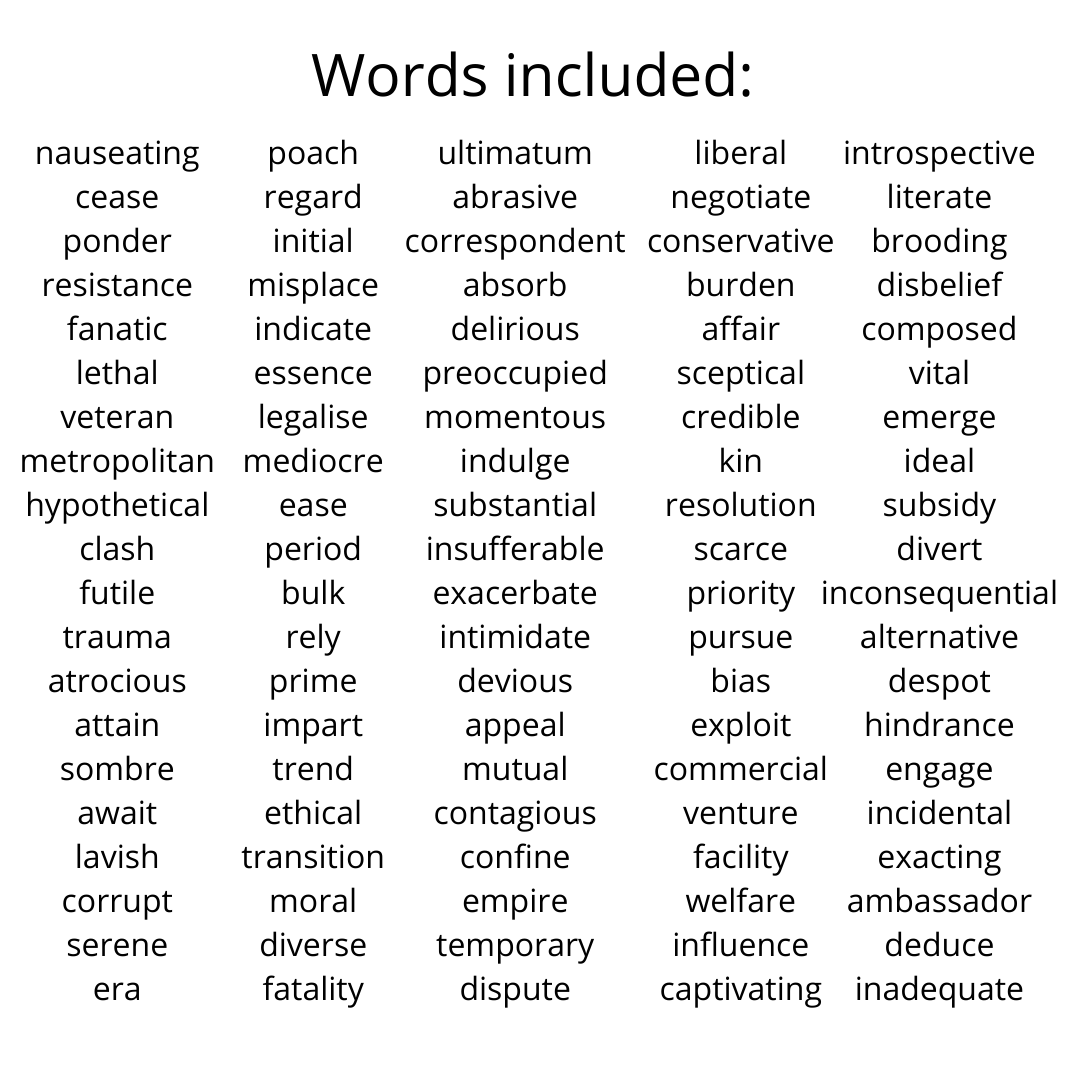 Intermidate Words Intermediate vocabulary expansion pack – TSE Publications